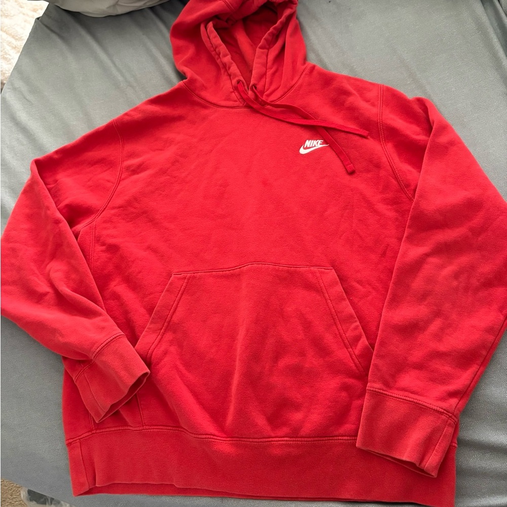 Nike Red Sweatshirt Hoodie Classic Design